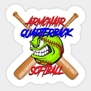 ArmChair Quarterback Softball Sticker